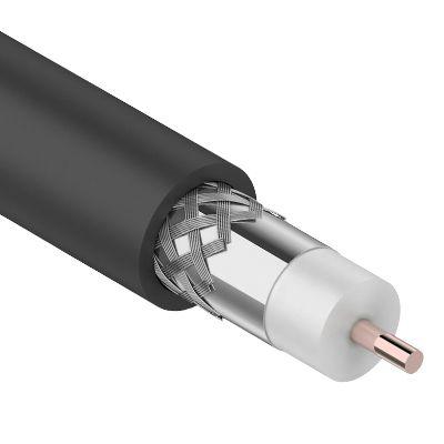 Кабель коаксиальный магистральный RG-11U, 75Ом, CCS/Al/Al, 83%, 305м, OUTDOOR, черный - в бухте 305м для прокладки вне помещений