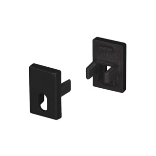 Заглушка SL-MINI-8-H12 BLACK с отверстием 037506 - Пара заглушек чёрного цвета с отверстиемдля профиля SL-MINI-8-H12. В комплекте 2 заглушки. Цена за комплект.