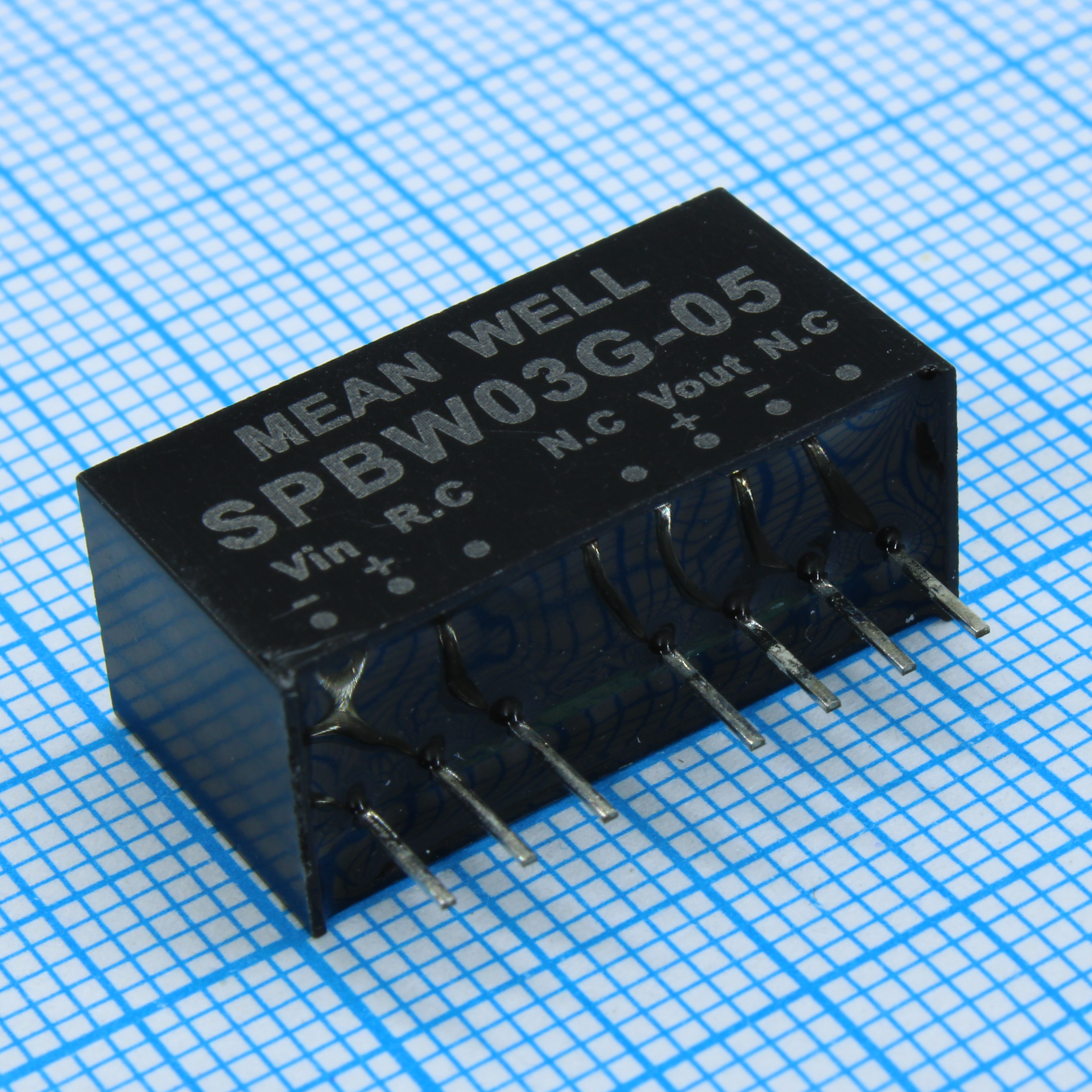 SPBW03G-05 - Преобразователь DC/DC, 3Вт, Uвх=18…75В, Выход 5В/600мА, изоляция 1500В DC, корпус SIP8 21.8х9.2х11.1мм, -40°С…+85°С