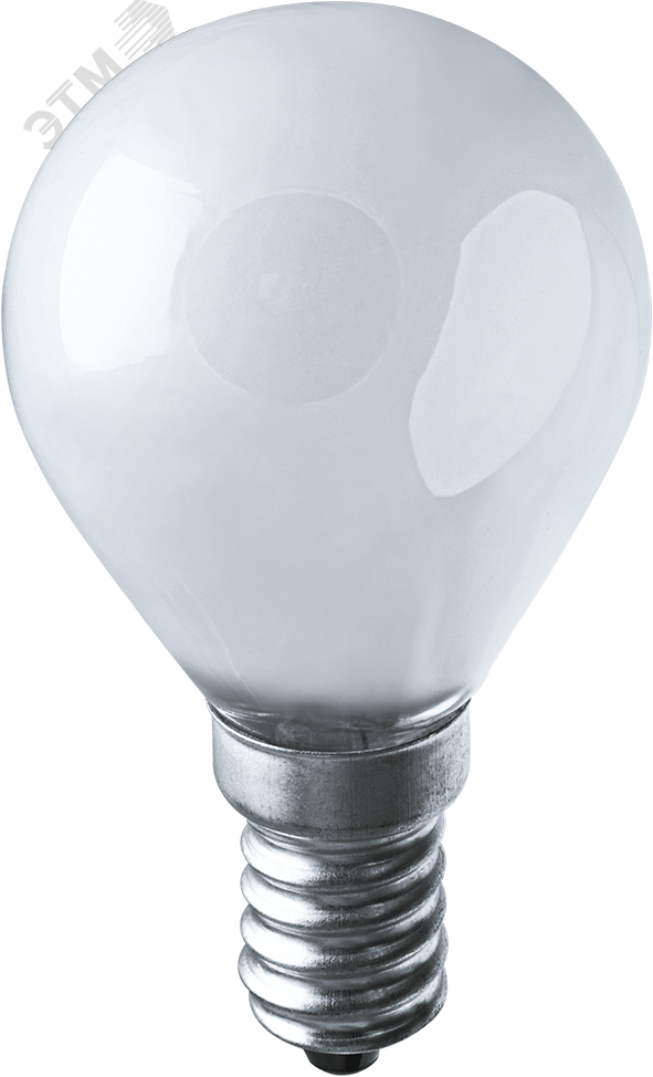 Лампа накаливания декоративная ДШ 40вт Р45 230в Е14 матовая (шар) 17651