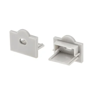 Заглушка ARH-WIDE-B-H20 LENS с отверстием 016187 - PVC серая заглушка, с отверстием, для профиля WIDE-B-H20 LENS.