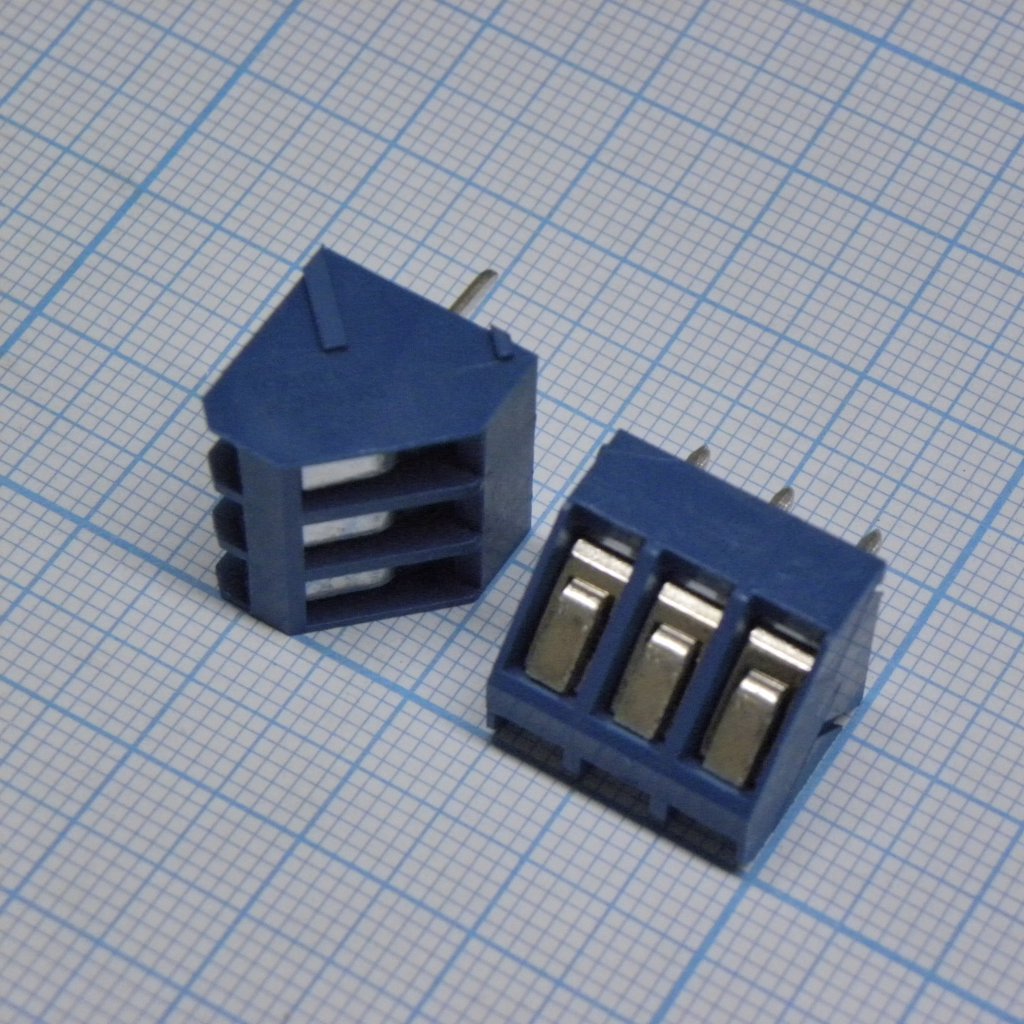 DG330-5.0-03P-12-00A(H) - Винтовой клеммный блок c рельефной обоймой, 3 контакта. Серия DG330-5.0