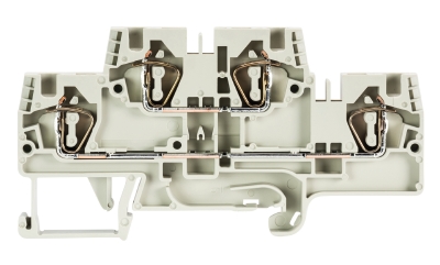 Клемма этажн. WKFN 4 E/35 - Этажная клемма, тип фиксации провода: пружинный, номинальное сечение: 4 мм кв., 32A, 500V, ширина: 6 мм, цвет: серый, тип монтажа: DIN 35