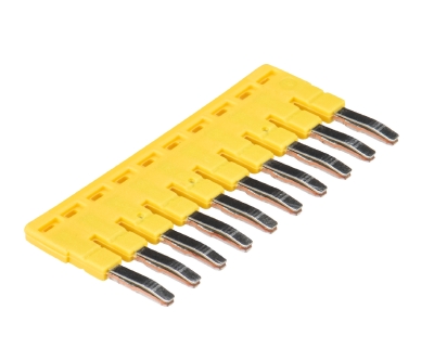 Соед. мостик IVB WKF 2.5-16 - Соединительная перемычка, втычная, изолированная, 16 полюсов, для клемм 2,5 мм кв., шаг 5 мм, цвет: желтый