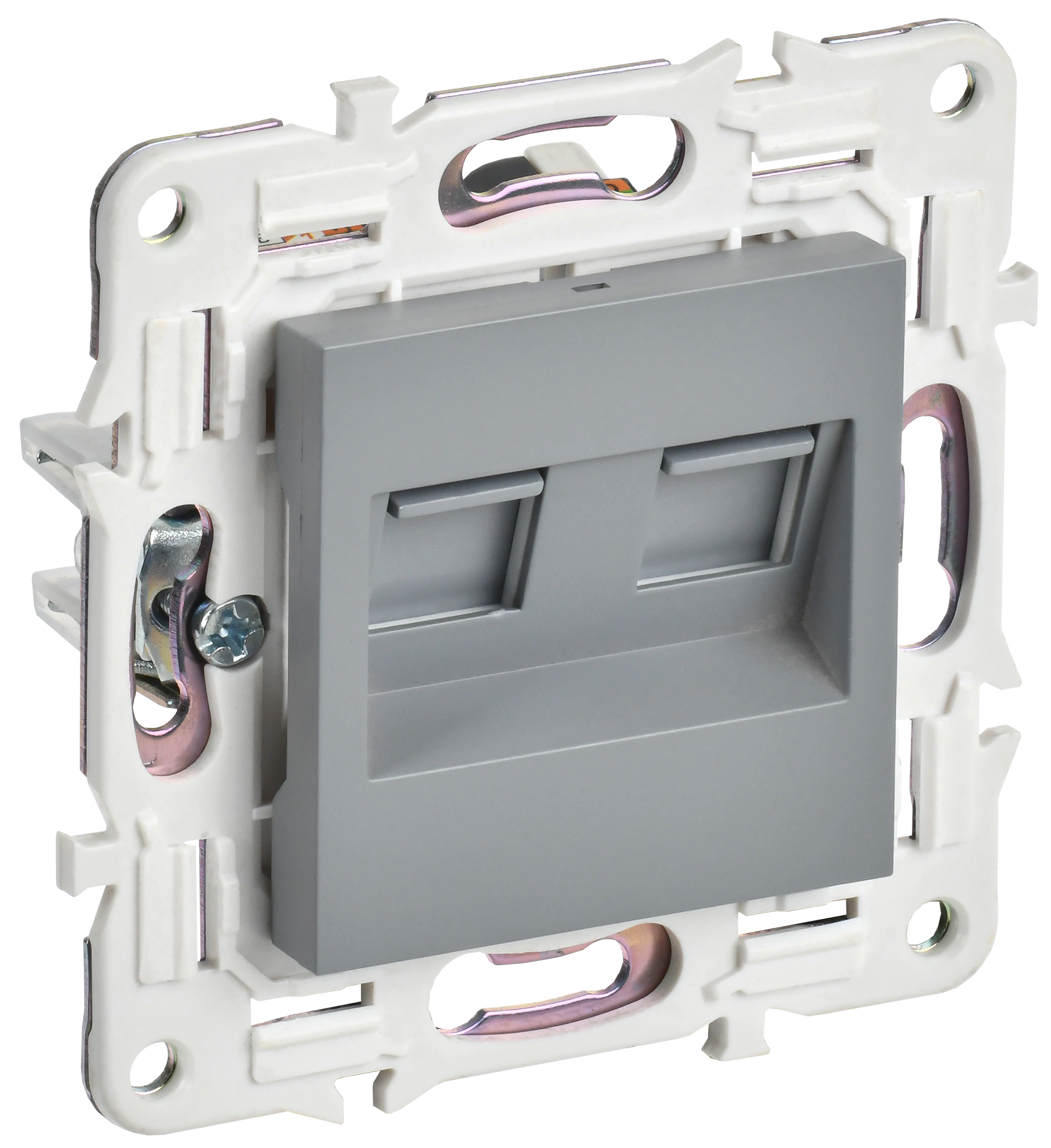 SKANDY Розетка компьютерная двойная RJ45 кат.5E SK-K03Gr серый IEK