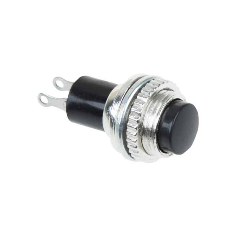 RWD-213 черный - Кнопка без фиксации 2А 250В (ON)-OFF круглая М10,2