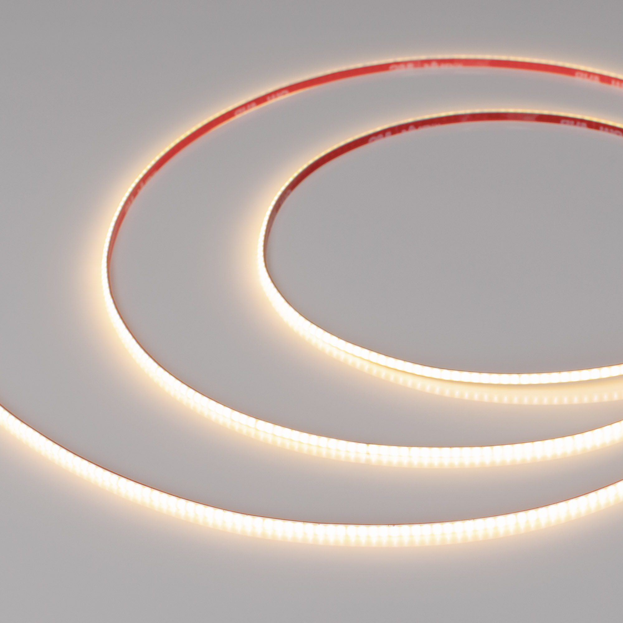 Лента COB-X400-3mm 24V Warm3000 (4.8 W/m, IP20, CSP, 5m) 041745 - Лента COB сплошной засветки без видимых светодиодов. Светодиоды CSP 400 шт/м. Цвет свечения ТЕПЛЫЙ 3000K, высокий индекс цветопередачи CRI>90, угол 180°. Мощность 4.8 Вт/м, питание 24 В. Ра