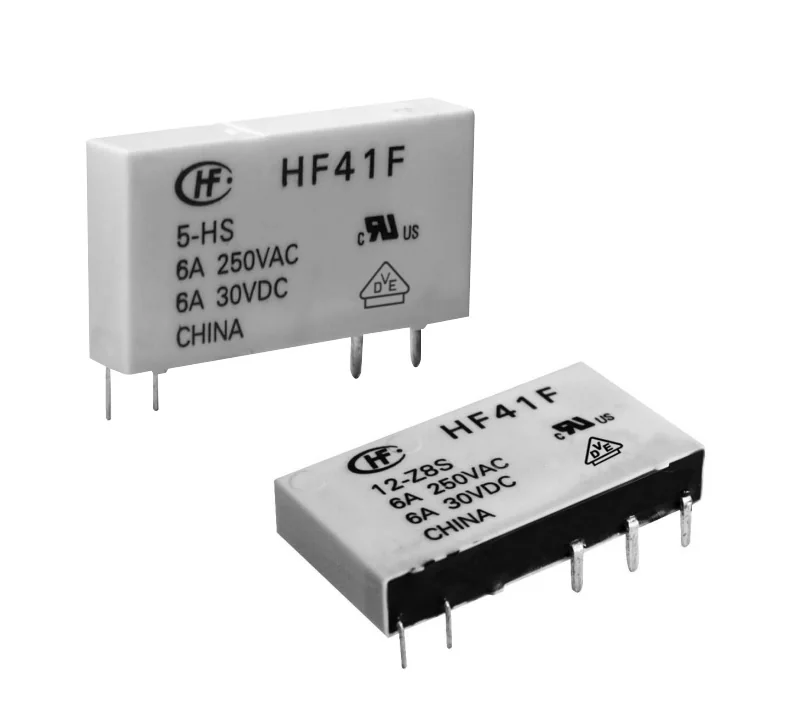 HF41F/024-ZST - Сверхминиатюрное силовое реле серия HF41F SPDT (одна контактная группа-два направления) катушка 24В