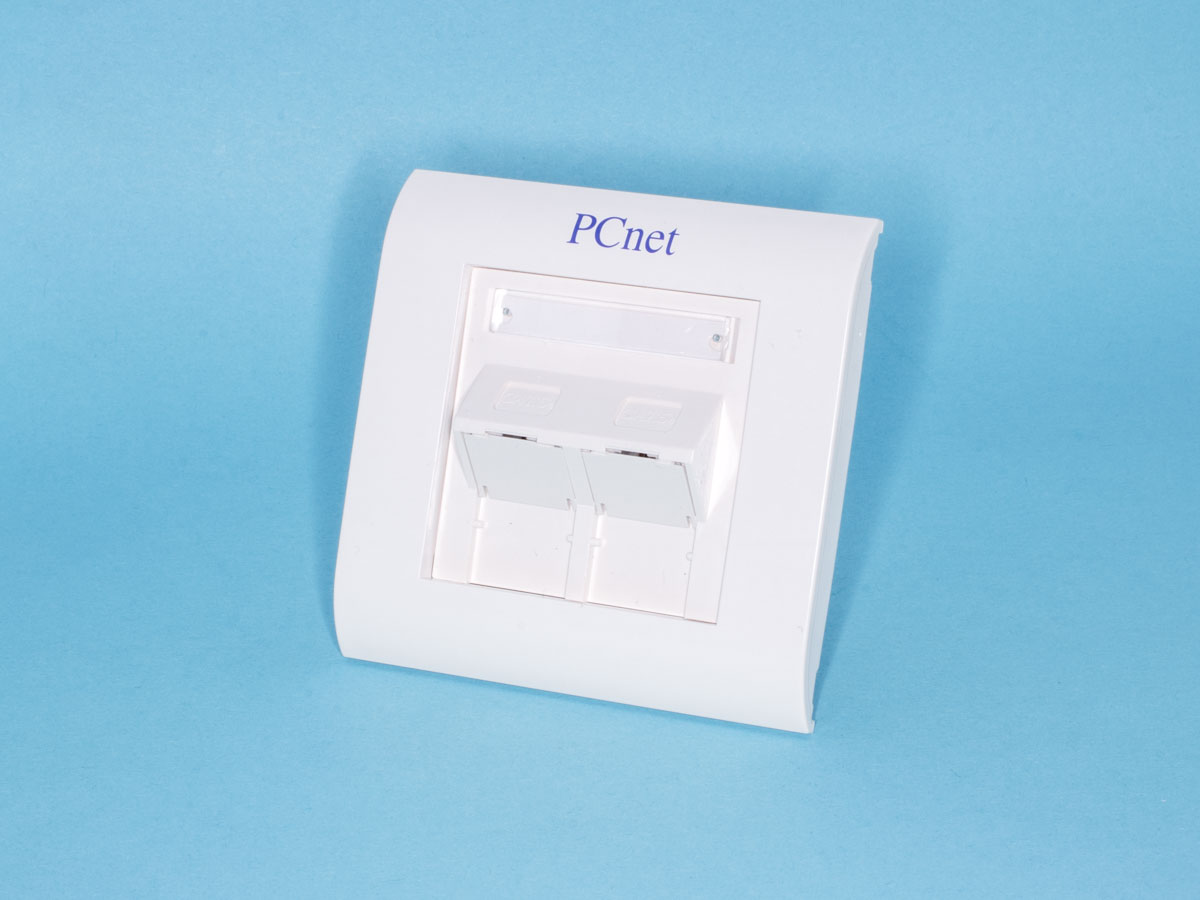 EFAU-2-44 - Розетка RJ-45 8P8C для внутренней проводки, кат.5е, универсальная, двойная, PCnet