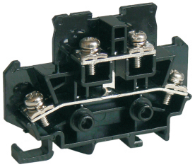 Барьерная клемма UTD-24/2X2 - Барьерная этажная клемма, межэтажное соединение, тип фиксации провода: винтовой, номинальное сечение: 2,5 мм кв., 24A, 660V, ширина: 9,5 мм, цвет: черный, тип монтажа: DIN 35