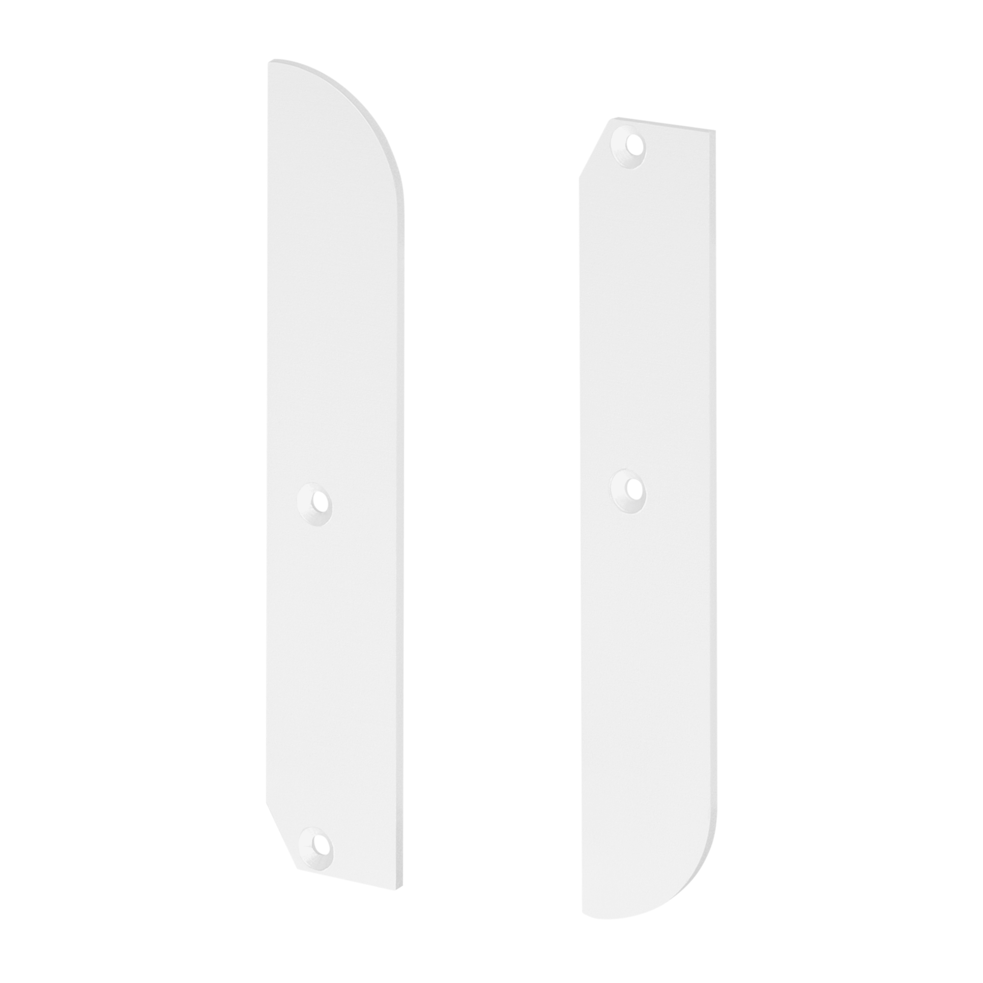 Заглушка PLINTUS-H80 WHITE 046159 - Пара заглушек для профиля PLINTUS-H80 белого цвета. Материал - металл.  В комплекте 2 шт., цена за 1 комплект.