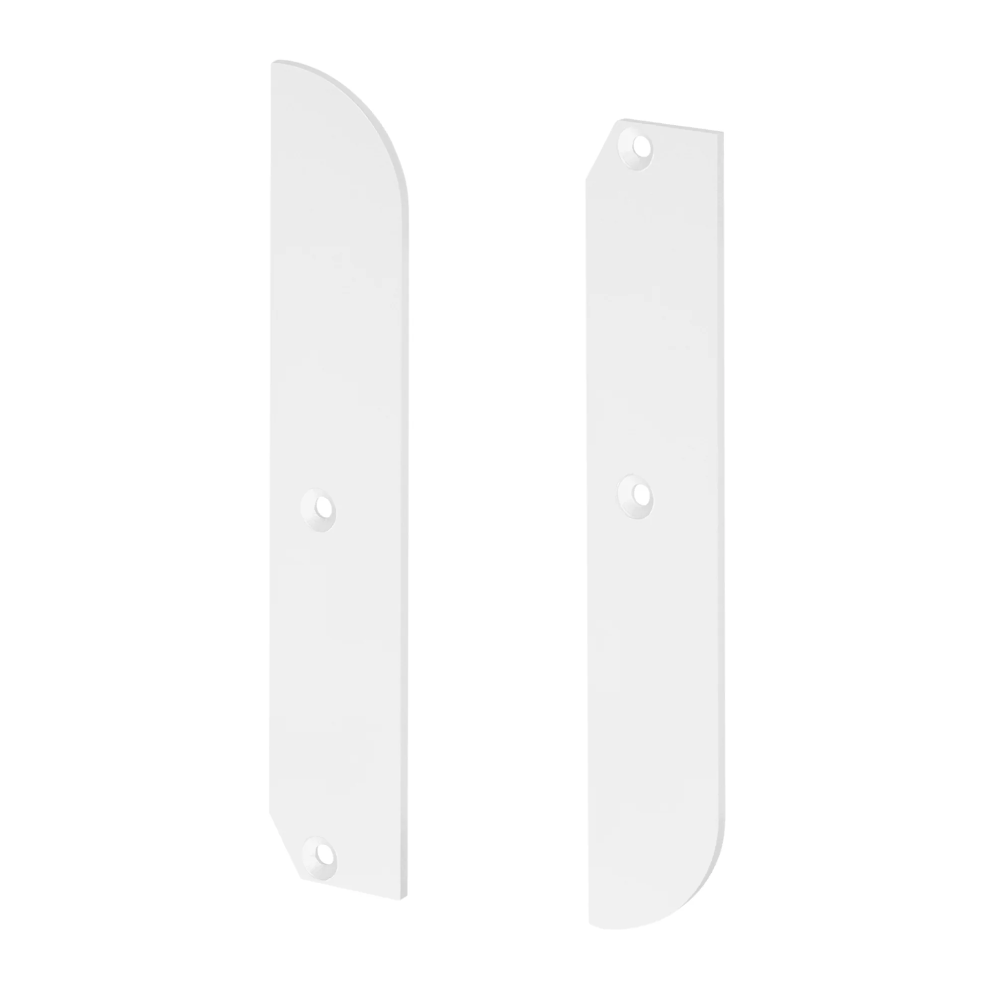 Заглушка PLINTUS-H80 WHITE 046159 - Пара заглушек для профиля PLINTUS-H80 белого цвета. Материал - металл.  В комплекте 2 шт., цена за 1 комплект.