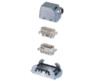 Комплект разъема 99.725.0000.6 - Комплект разъема REVOS, Size 10, вилочная+розеточкая контактные вставки, крышка M20x1,5, закрытое основание с каб вводом M20x1,5, 500 V, 16 А