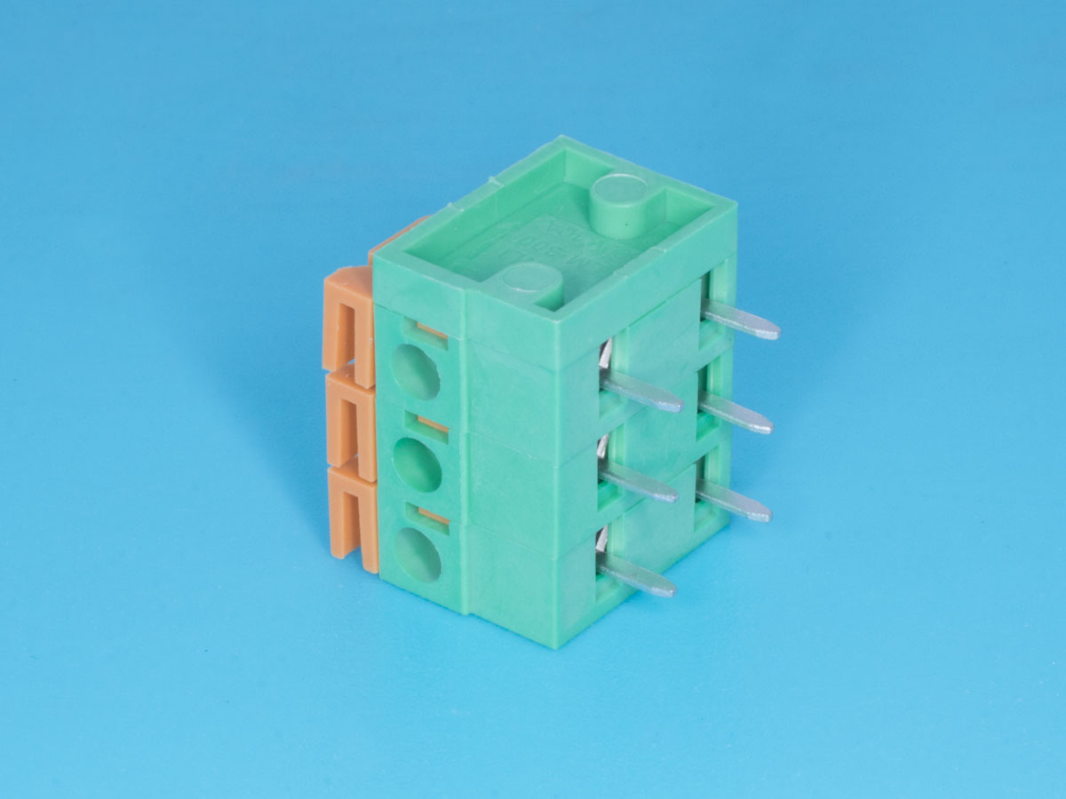 TB-05B - Клеммник с зажимом 3 позиции, шаг 5,08мм