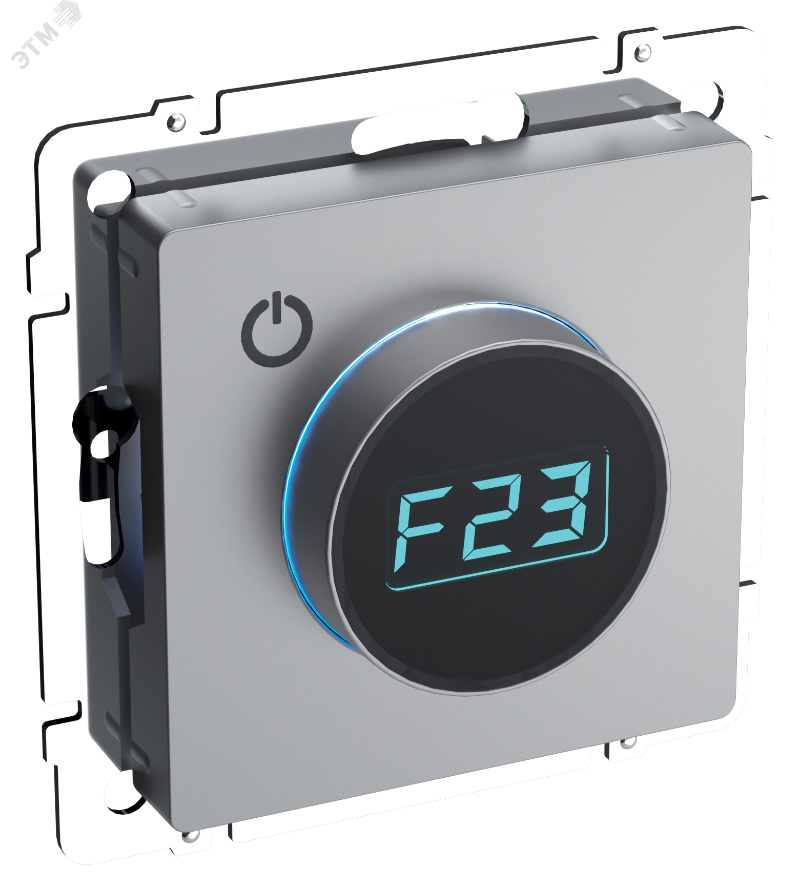 Термостат электронный с индикацией BRITE СП IP20 ТС10-1-БрС сталь BR-RT11-K46