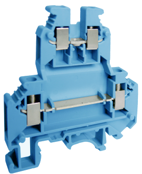 Этажная клемма UKJ-2.5/2-2(BU) - Этажная клемма, тип фиксации провода: винтовой, номинальное сечение: 2,5 мм кв., 32A, 800V, ширина: 5,2 мм, цвет: синий, тип монтажа: DIN 35