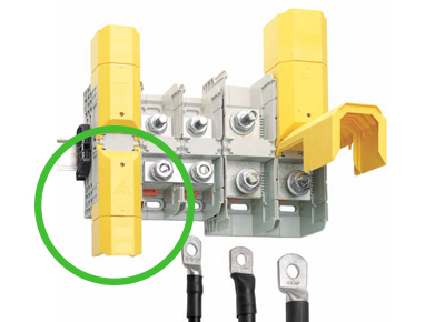 Крышка AD WRT 120 - Крышка с предупреждающим знаком, для клемм WRT 120, цвет: желтый