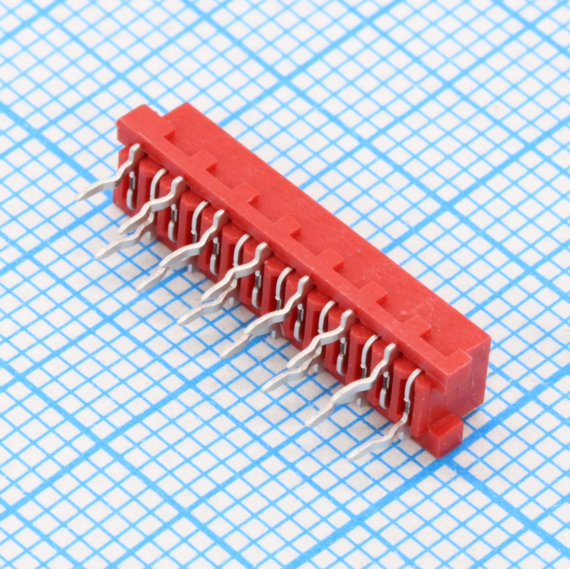 DS1015-04-14R6XB - Розетка на плату IDC Micro Match 14 контактов, шаг 2.54мм, 250В 1.2А, монтаж в отверстия