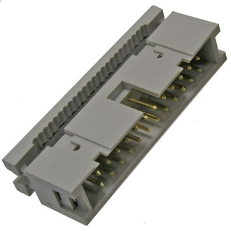 IDM-24 - Разъем IDC, вилка на плоский шлейф, 24 контактов
