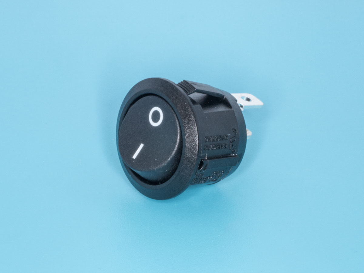 SWR-21 - Выключатель 220В 2 контакта круглый, d 20мм, красный, вкл-выкл