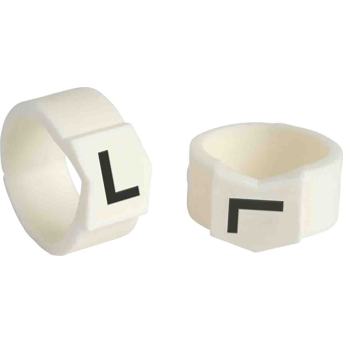 brd133721 - SCN-61-L клипсы белые, 50шт/упак, для провода 15,1-19,0мм диаметра, легенда L