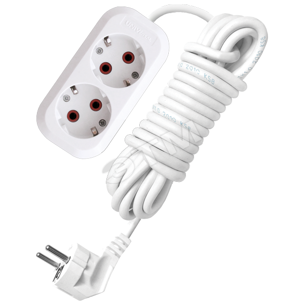 Удлинитель бытовой 2х5м с заземлением 10А У10-553 553-05