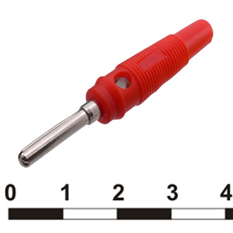 10-0077 RED - Штекер 10-0077 красный, винтовое крепление