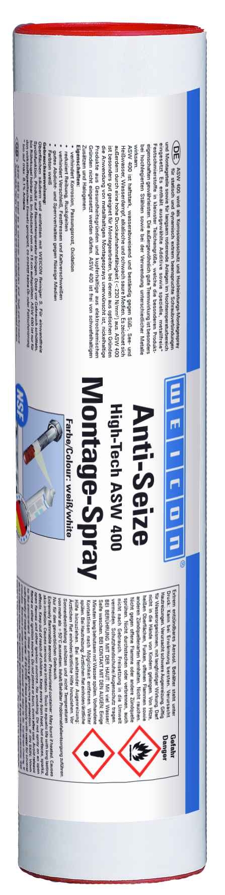 wcn26100040 - 10000195 WEICON Anti-Seize High-Tech Монтажная паста (400 г) антикоррозионное средство, не содержащее металла