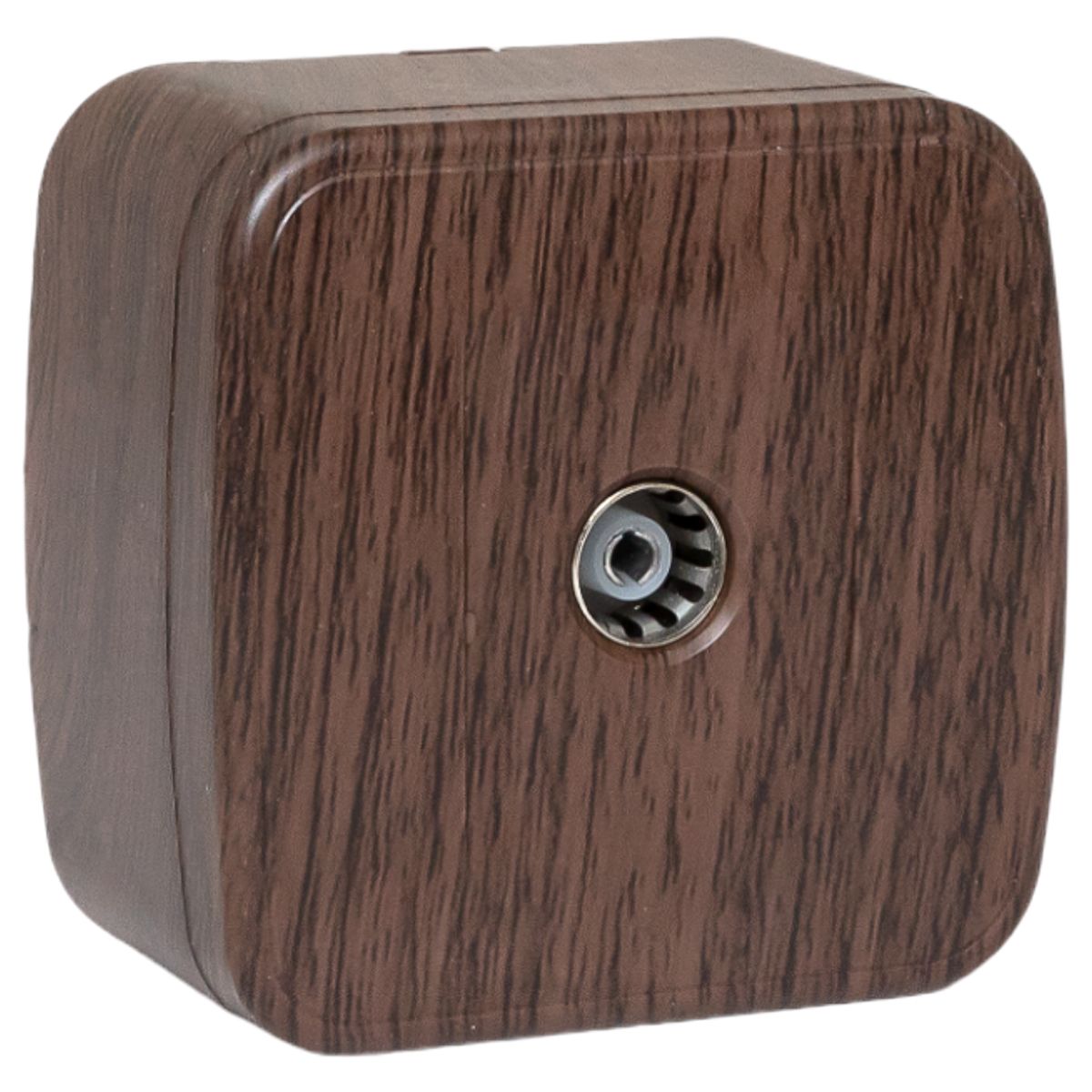 Розетка TV 1-местная ОП Минск 75Ом 5-862МГц т-мное дерево EKF