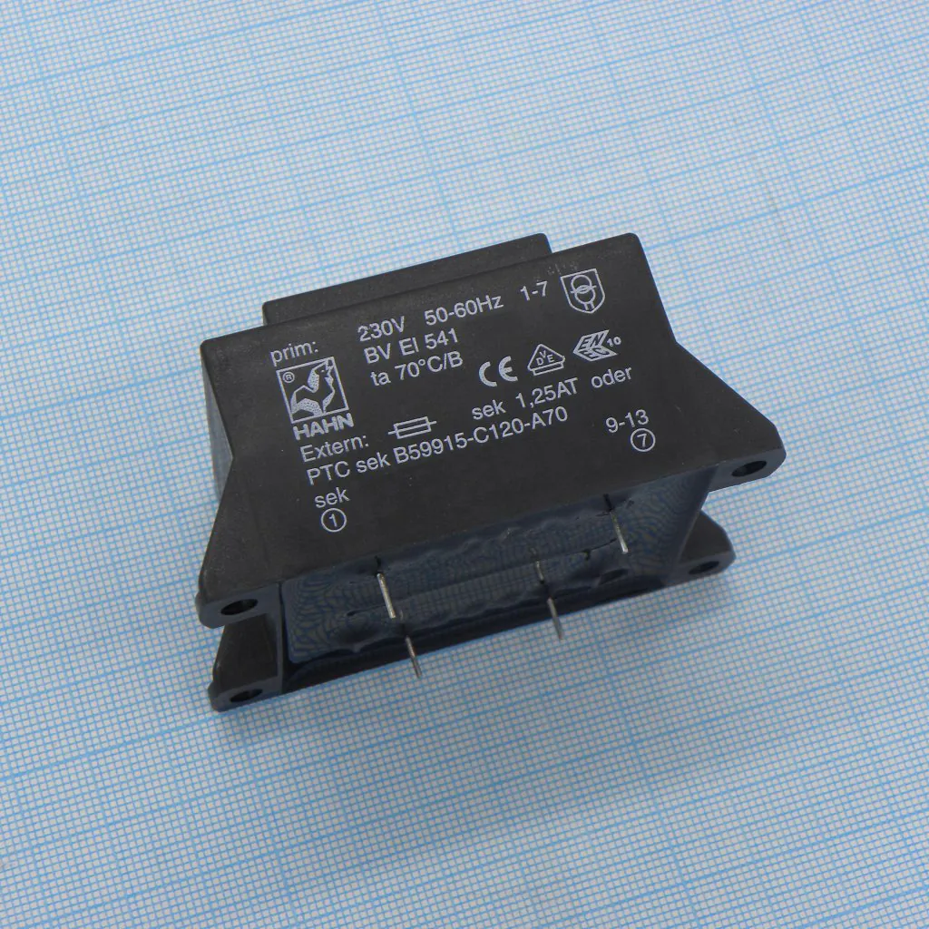 BV EI 541 1110 - Трансформатор питания 16ВА  230В 24В   667мА 70/B (27)