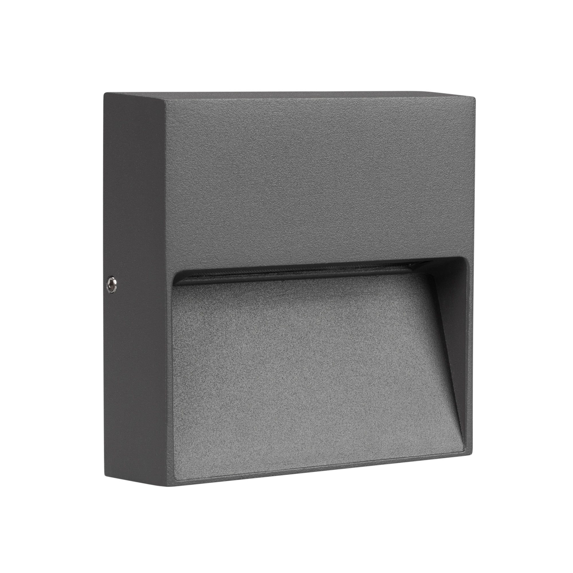 Светильник LGD-TRACE-S100x100-4W Warm3000 (GR, 65 deg, 230V) 029960 - Светодиодный накладной квадратный светильник для стен, лестниц, 4Вт. Цвет ТЕПЛЫЙ БЕЛЫЙ 3000K, св.поток 160лм, CRI(Ra)>80, угол 65°, асимметричный свет. Размер 100x100x30мм. Влагозащищен