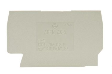 Крышка бок. APFN 4 - Крышка боковая, для клемм WKFN 4...,  цвет: серый