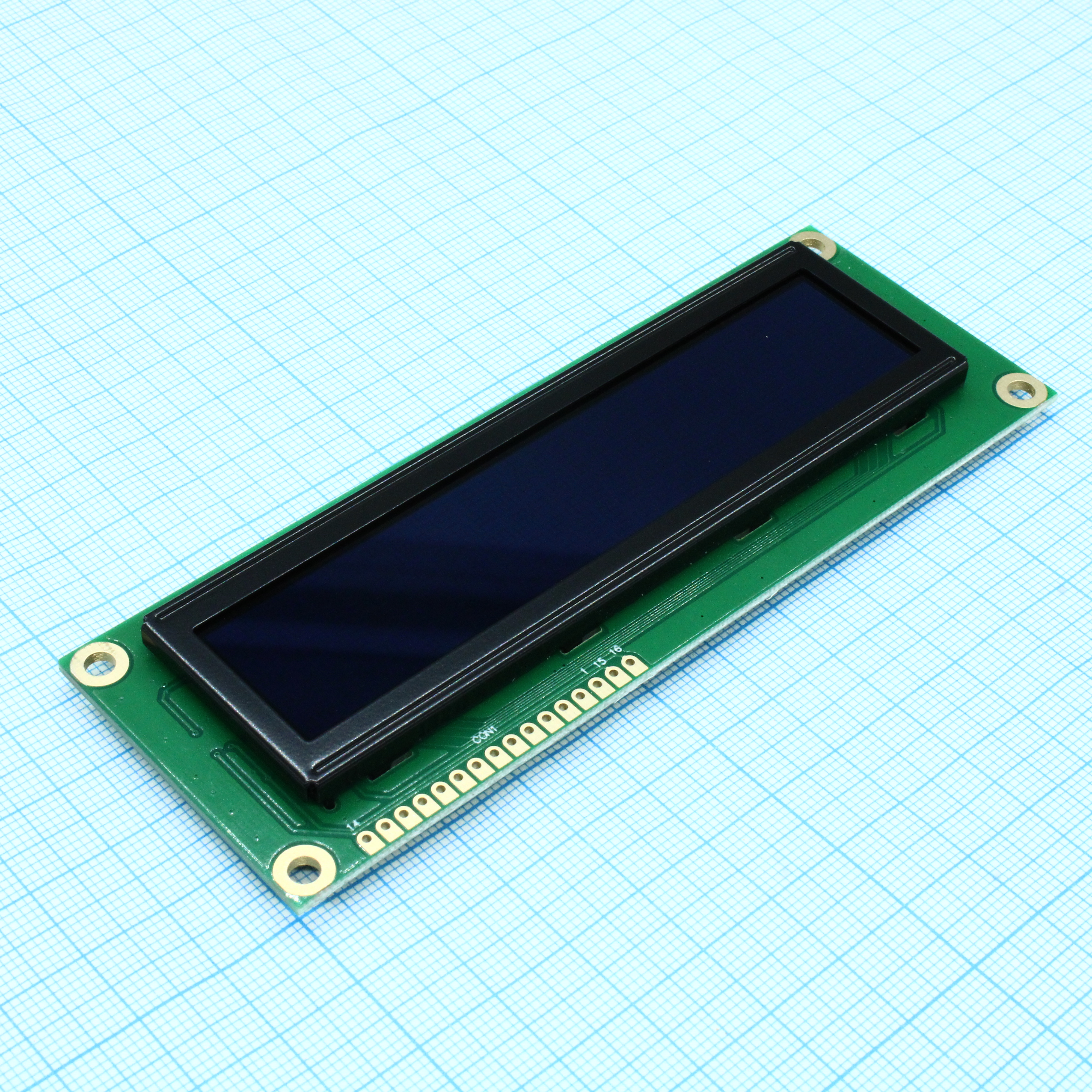 WEH001602HLPP5N00100 - OLED символьный 16х2 (1602H), желтый, 8-битный паралл. интерфейс 6800, VDD = 5В, -40...+80С