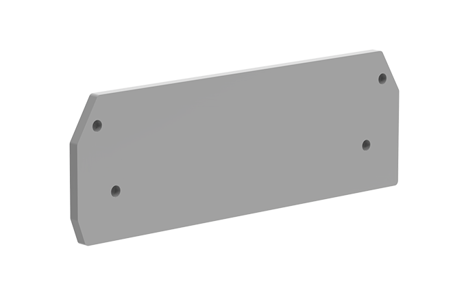 Торцевая крышка 206151 - Торцевая крышка для клемм TA4-…-2, цвет: серый