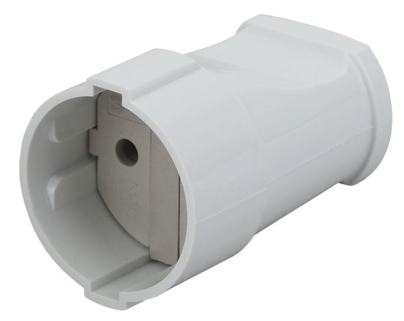 Розетка кабельная без заземл. прямая 10А бел. Rx1-W Б0039680