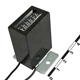 JJ-126 12 VDC - Электромеханический счетчик импульсов 20имп/с , 12В 0,5Вт