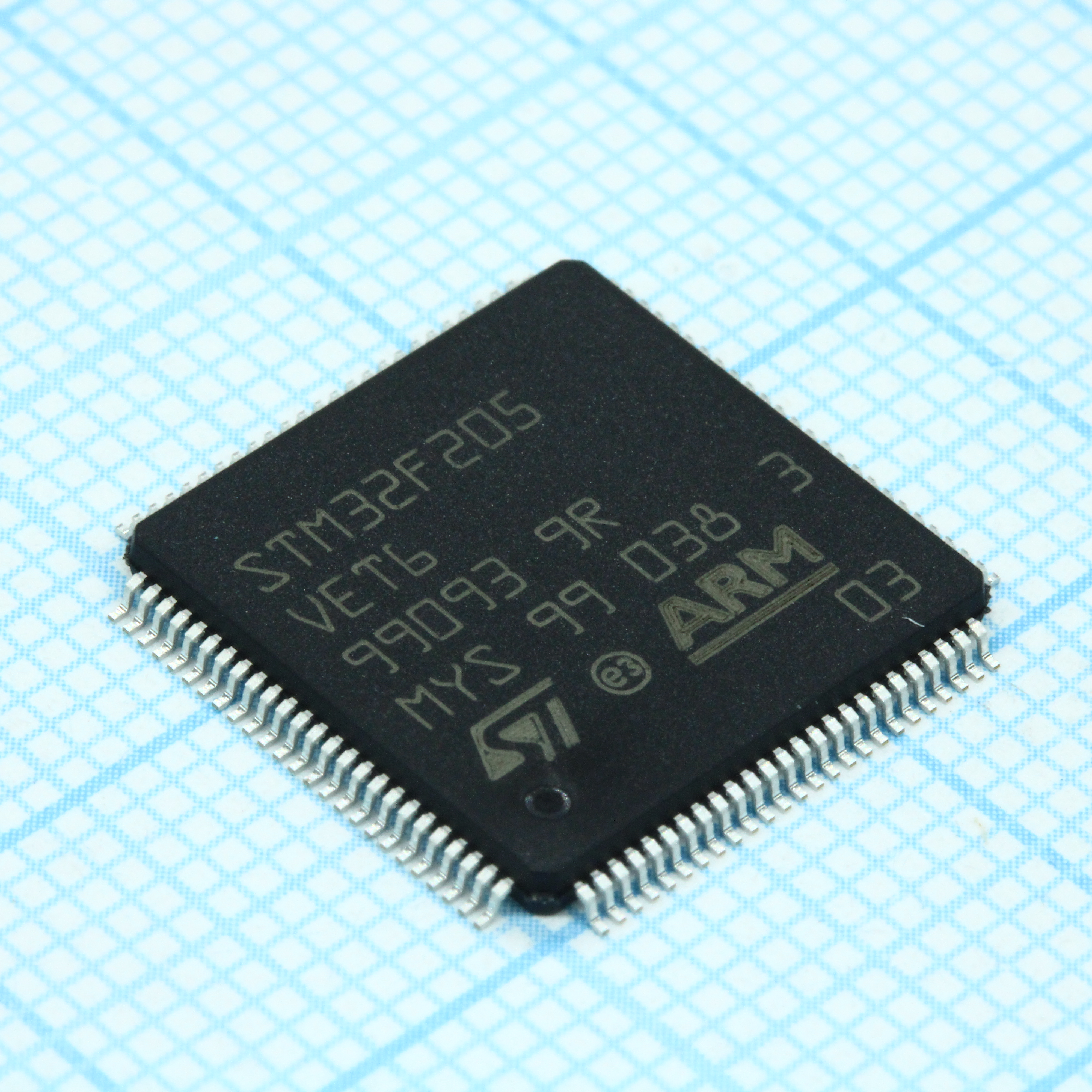 STM32F205VET6 - Микроконтроллер STM 32-бит ядро ARM 512кБ Флэш-память 100LQFP