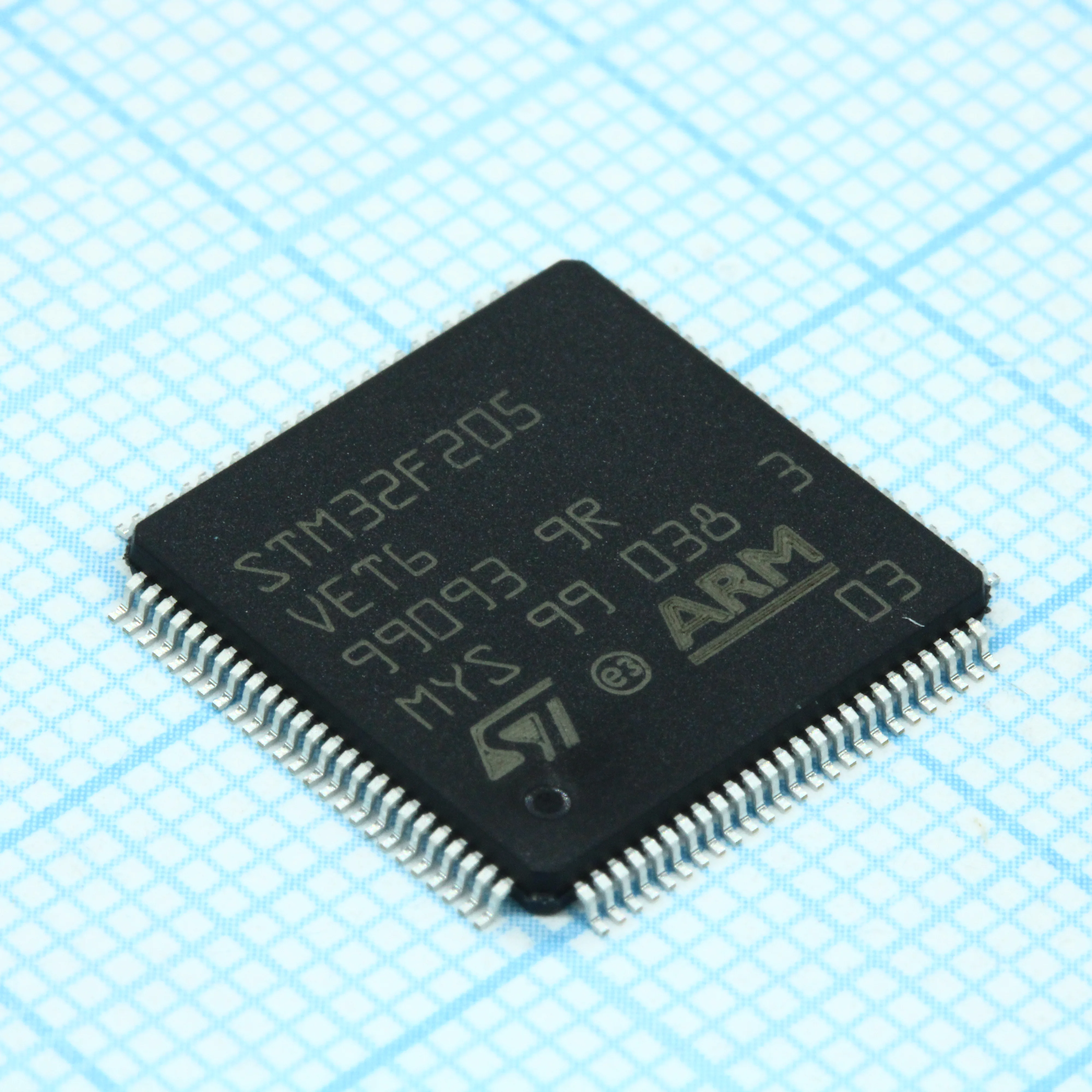 STM32F205VET6 - Микроконтроллер STM 32-бит ядро ARM 512кБ Флэш-память 100LQFP