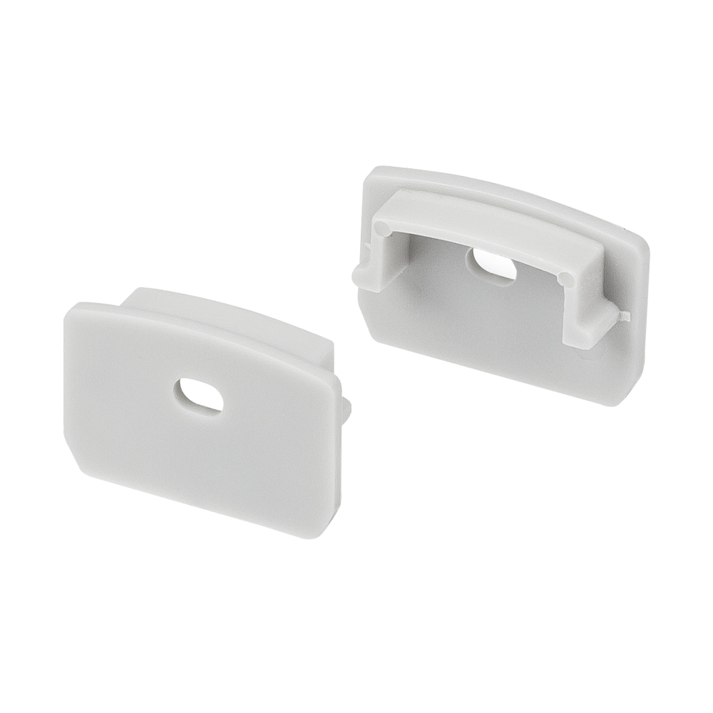 Заглушка ARH-WIDE-H16 с отверстием 018818 - PVC серая заглушка, с отверстием, для профиля WIDE-H16.