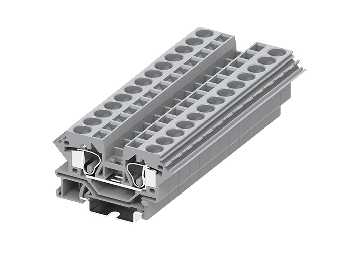 Проходная клемма 210911 - Проходная клемма, TA10, тип фиксации провода: пружинный, номинальное сечение: 10 мм кв., 57A, 800V, ширина: 10 мм, цвет: серый, тип монтажа: DIN 35