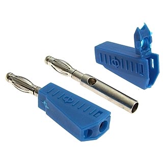 Z040 4MM STACKABLE PLUG BLUE - Штекер Z040 4 мм составной штекер, синий, под пайку
