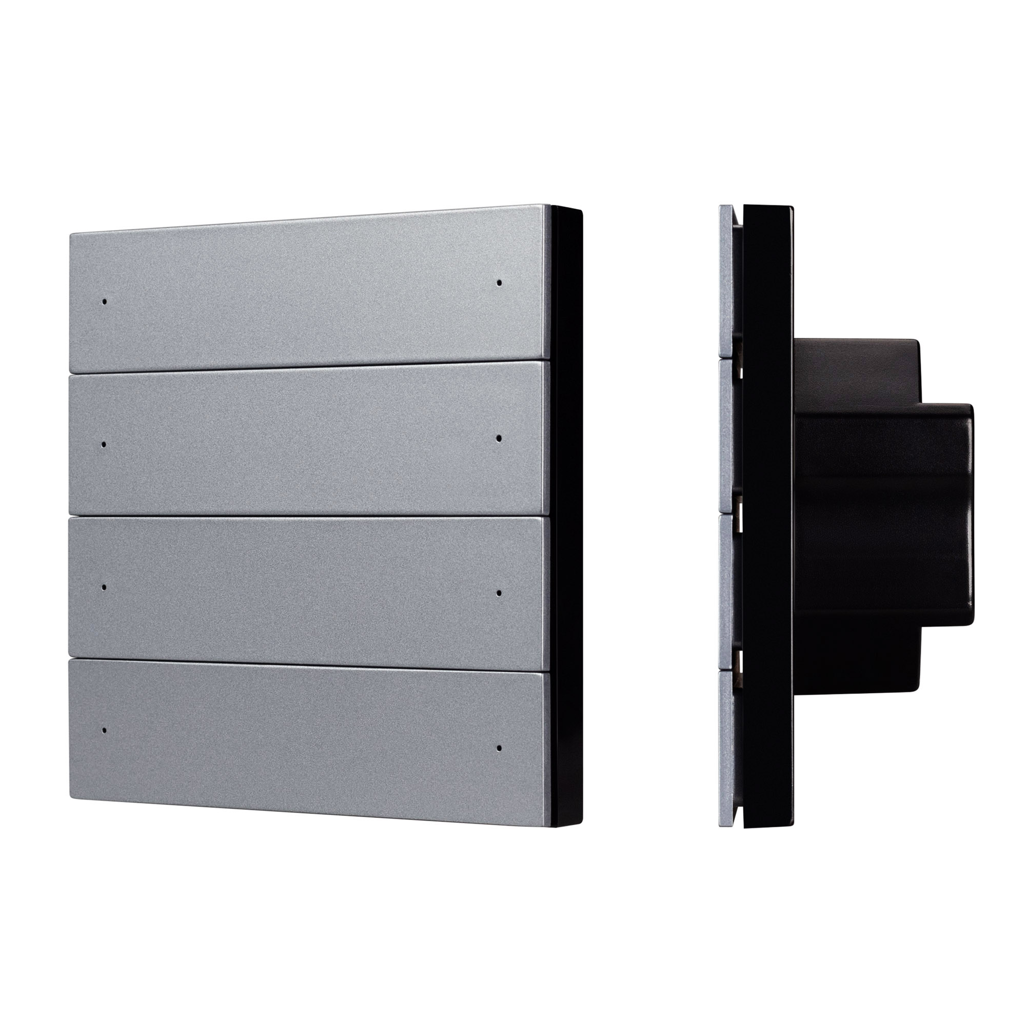 INTELLIGENT ARLIGHT Кнопочная панель SMART-DMX512-801-22-8G-8SC-DIM-IN Grey (230V, 2.4G) 039315 - Настенная встраиваемая кнопочная панель 2.4 ГГц, цвет серый. Материал - пластик. Для управления одноцветными источниками света (ШИМ) с помощью кнопок, 8 зон/