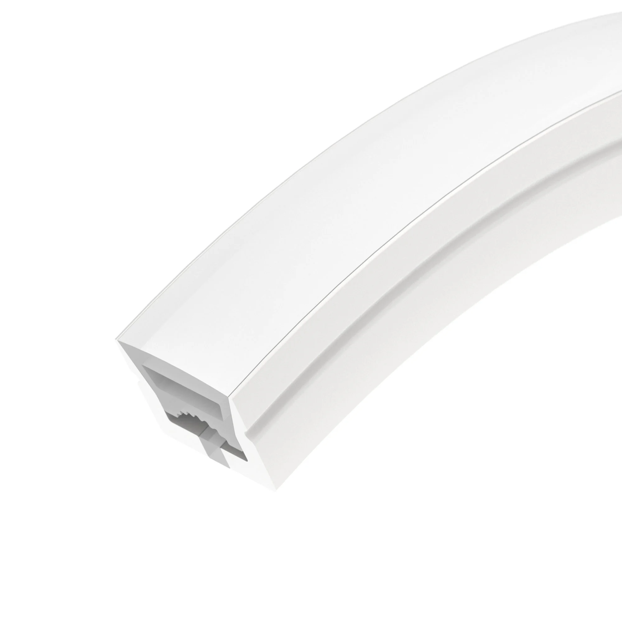 Силиконовый профиль WPH-FLEX-1212-TOP-S8-10m WHITE 040829 - Цельнолитой силиконовый гибкий профиль, белый матовый. Габаритные размеры 10000х12х12 мм. Вертикальный изгиб TOP, минимальный радиус изгиба 60 мм. Для установки во влажных помещениях необходима г