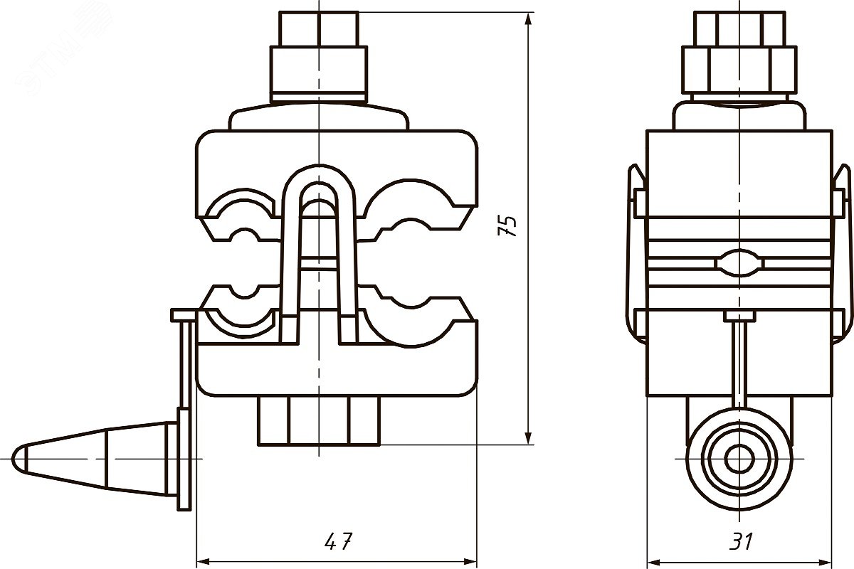 Зажим ответвительный CTN 70 P (16-150/4-35) 20900471
