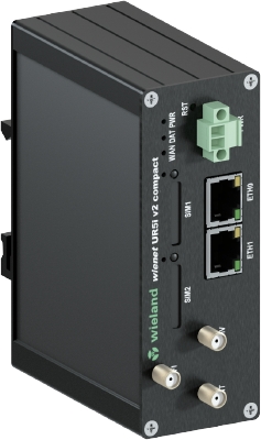 Роутер WIENET HSPA+ UR5i V2f SL ETH WIFI - Маршрутизатор серии WieNet, интерфейсы: 2x SIM, 2 порта RJ45 скорость передачи 10/100 MBit/s, антенные разъемы: ANT, DIV (2x SMA), WLAN 802.11 b/g/n, номинальное напряжение: 10-30 VDC, монтаж: на DIN рейку, матер