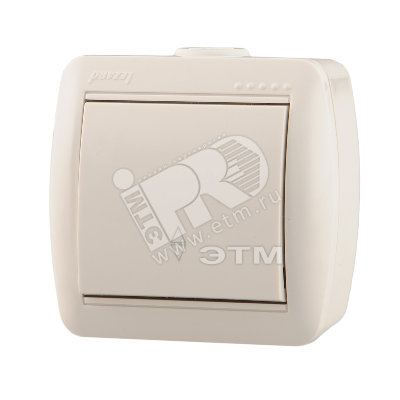 Переключатель проходной 1-кл. ОП Nata 10А IP20 бел. 710-0200-105