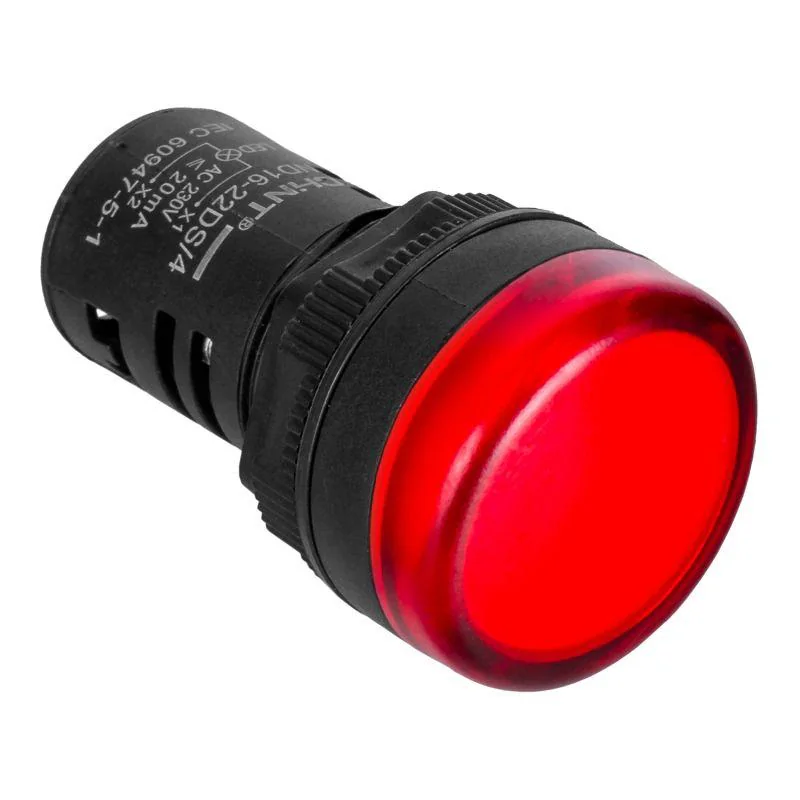 Индикатор ND16-22DS/4 красн. AC 230В CHINT 593012 - Лампа сигнальная d22-230V красн