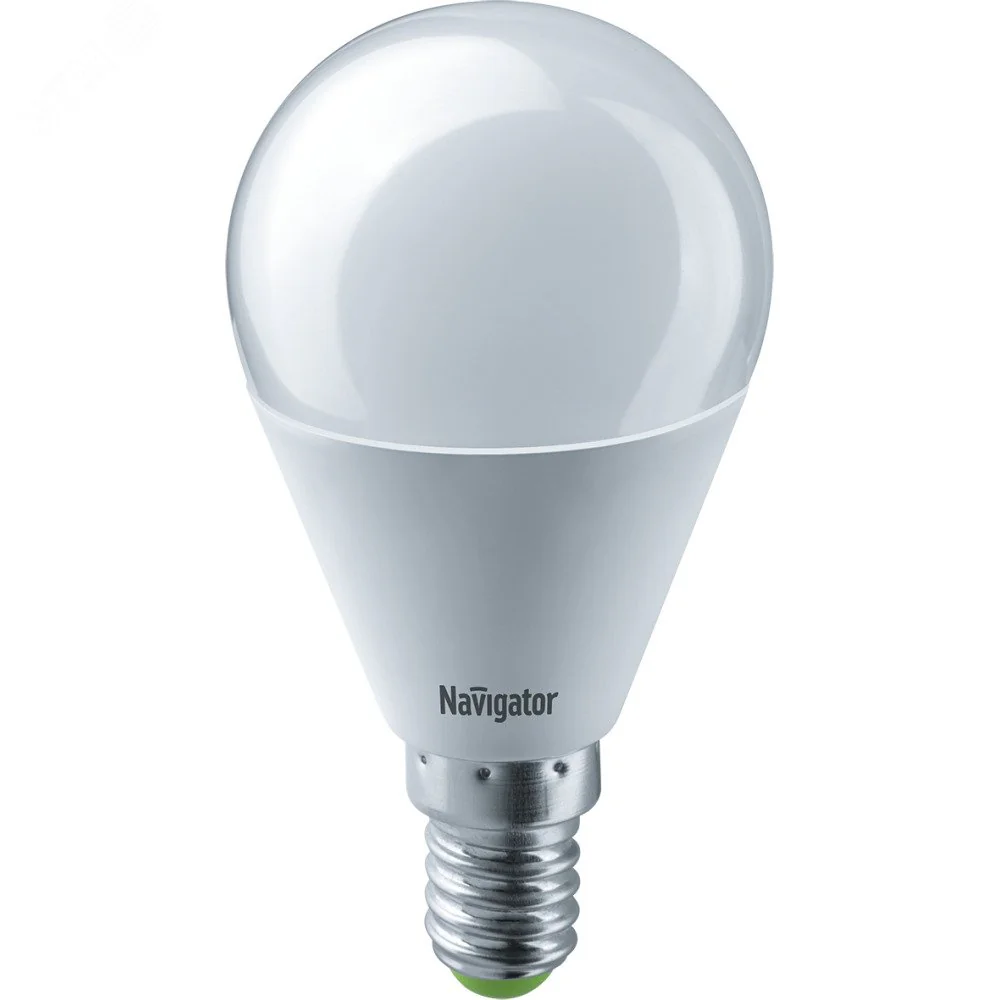 Лампа светодиодная LED 5вт E14 белая шар 18858