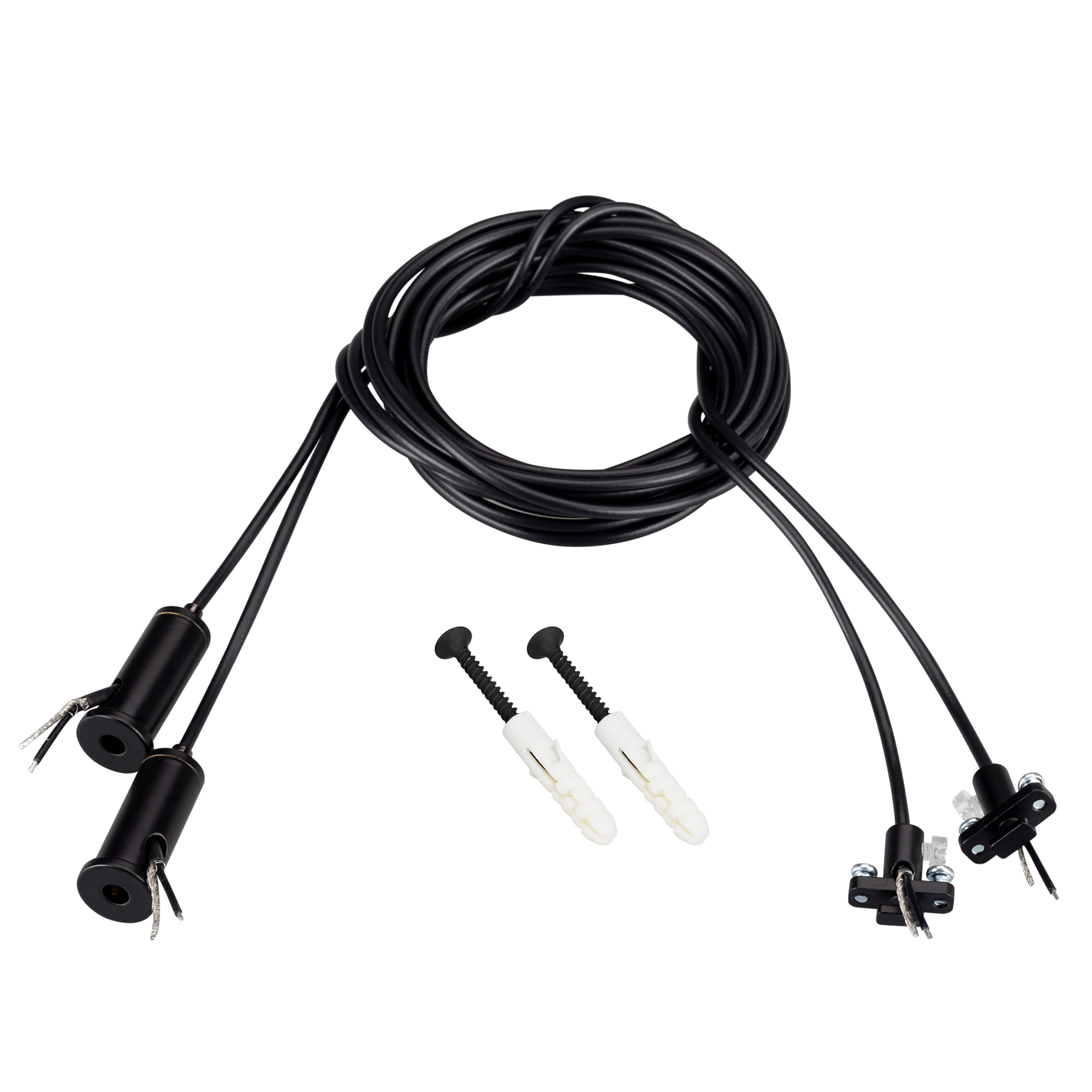 Подвес токопроводящий ARL-SL-LINE 2x2m Set BLACK 045800 - Токопроводящий подвес серии ARL черного цвета для профилей SL-LINE-3535, 5050, 3667, 3691, 4932, 5050, 4970, 7477, 2011М, SL-LINIA49-F, 62-F, 88-F, SL-ARC-3535. В комплекте: трос 2 м с токопроводящ