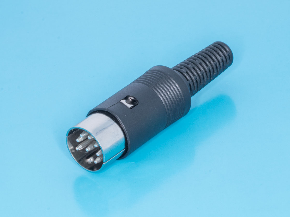 DN-8M2 - Вилка DIN 8 контактов  на кабель, 41 градус